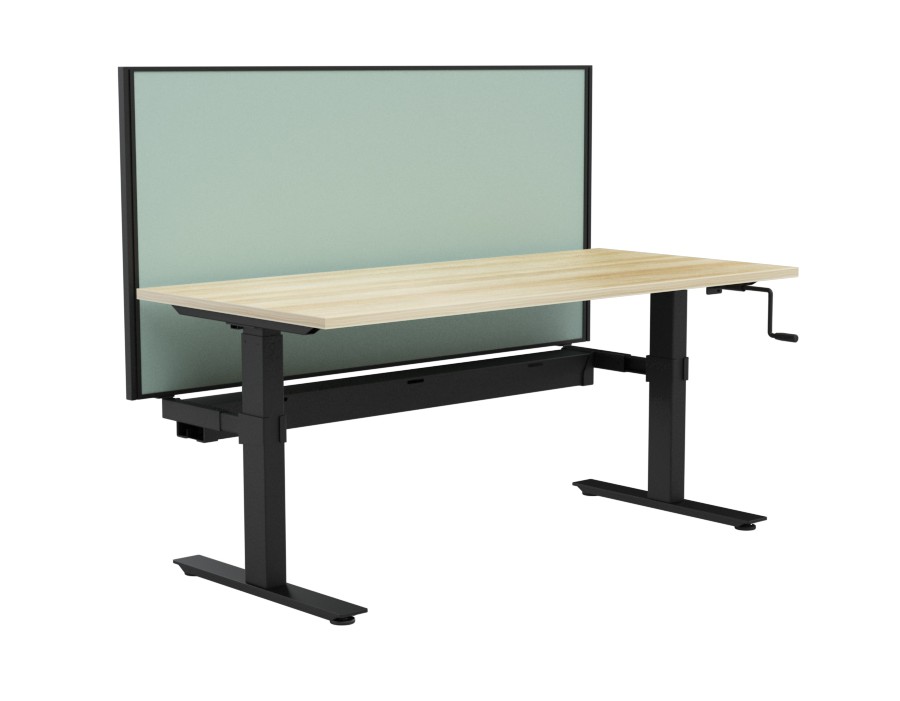 Agile Winder Height Adj Workstation - with Studio 50 Divider
